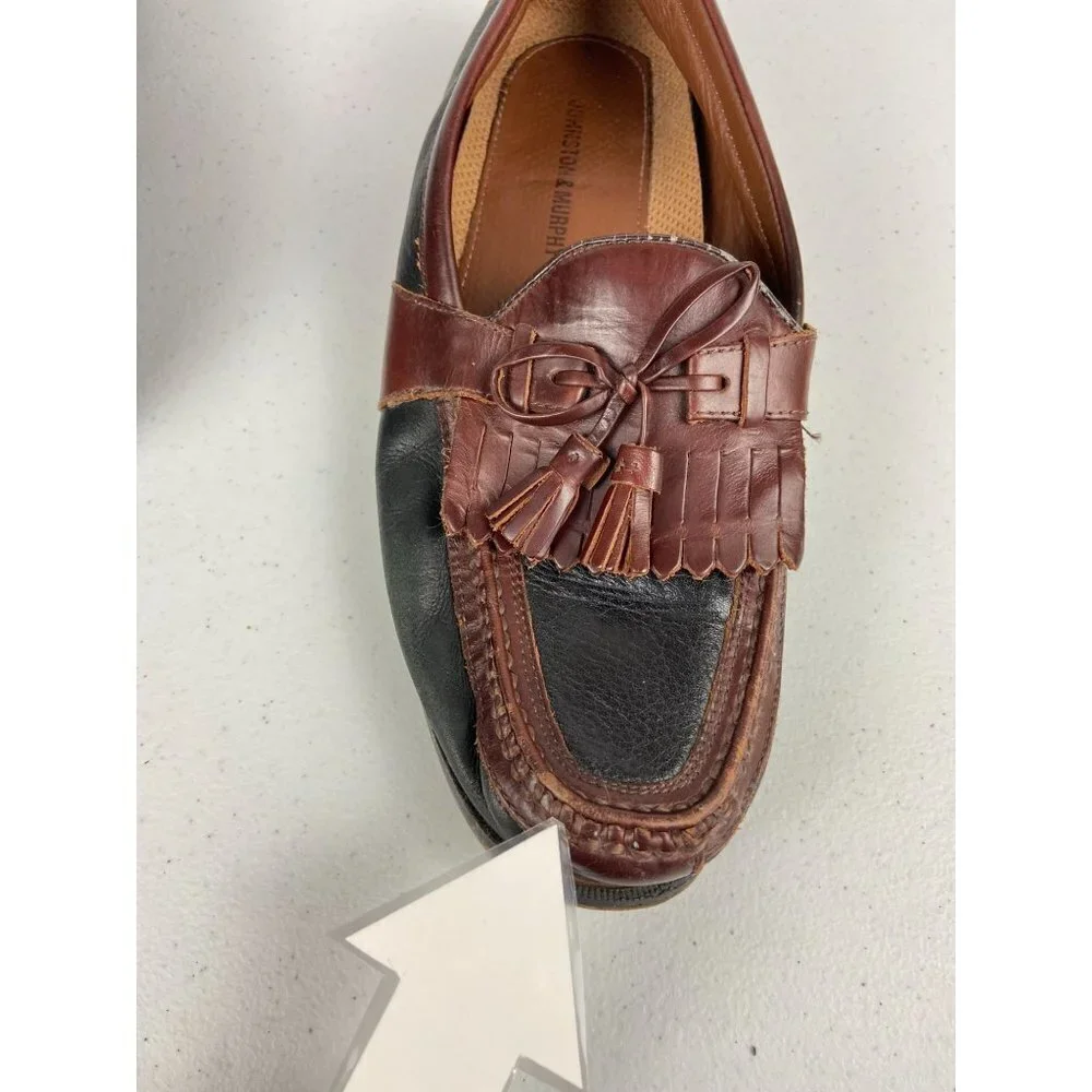 ✨2/$20✨ Johnston & Murphy Mens Black and Brown with‎ tassels loafers Size 11M